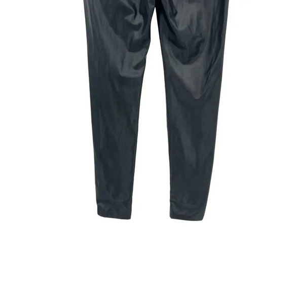 Aritzia Babaton Caspian Pants Vegan Leather High Waist Slim Black Size 10 - Picture 8 of 11